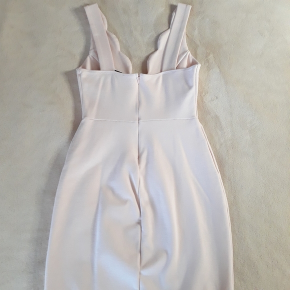 Lulu's Work of Heart Midi Light Pink Bodycon Dress - Picture 5 of 8